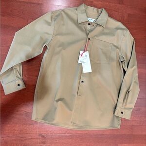 Zara Tan Button-Up Shirt